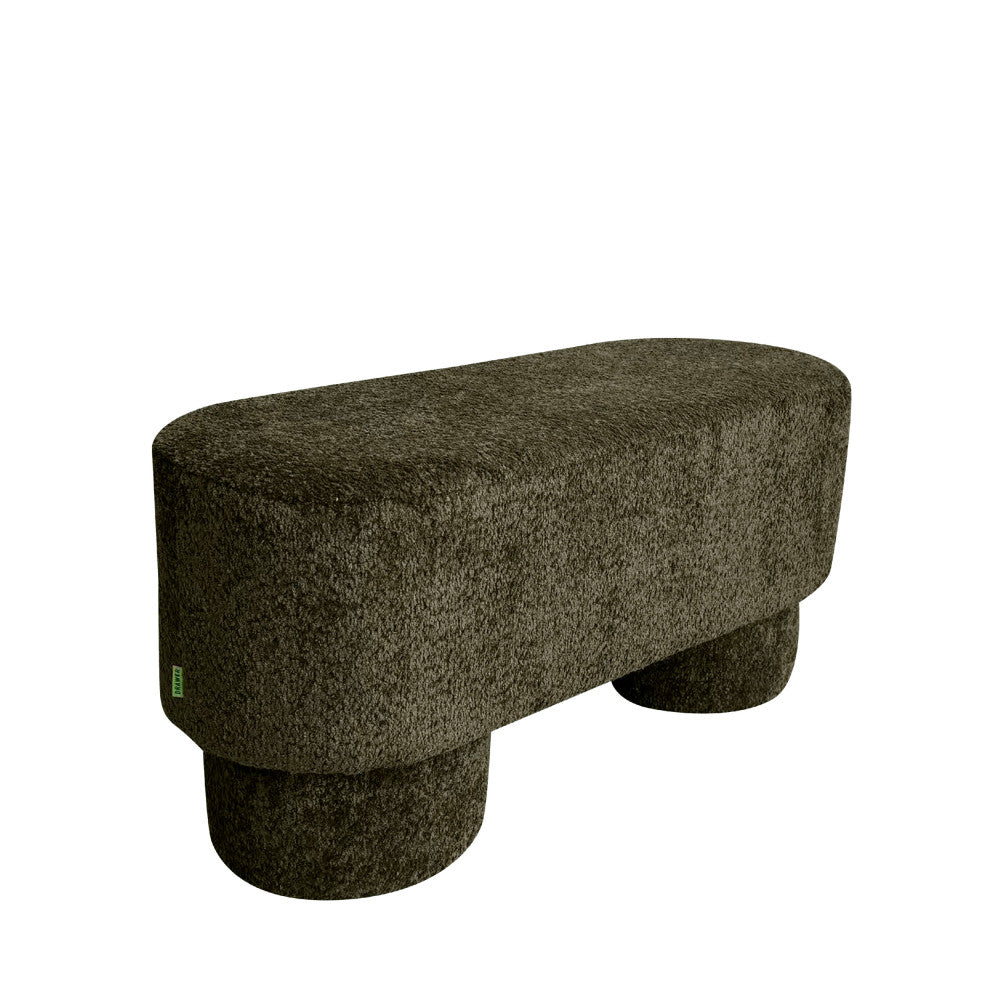 arlo-banco-redondeado-de-tela-boucle-l92cm__Caqui verde