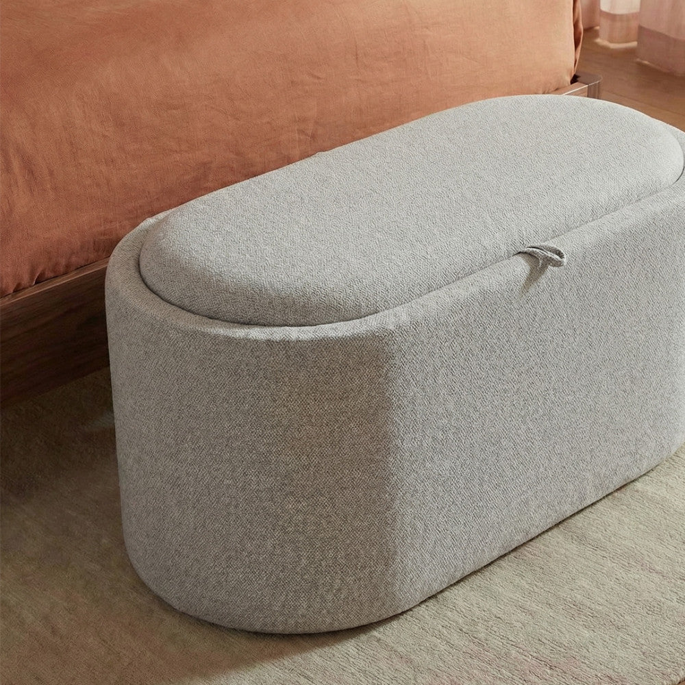 zoe-banco-ovalado-de-tela-con-tablero-y-almacenamiento-l77cm__Beige moteado