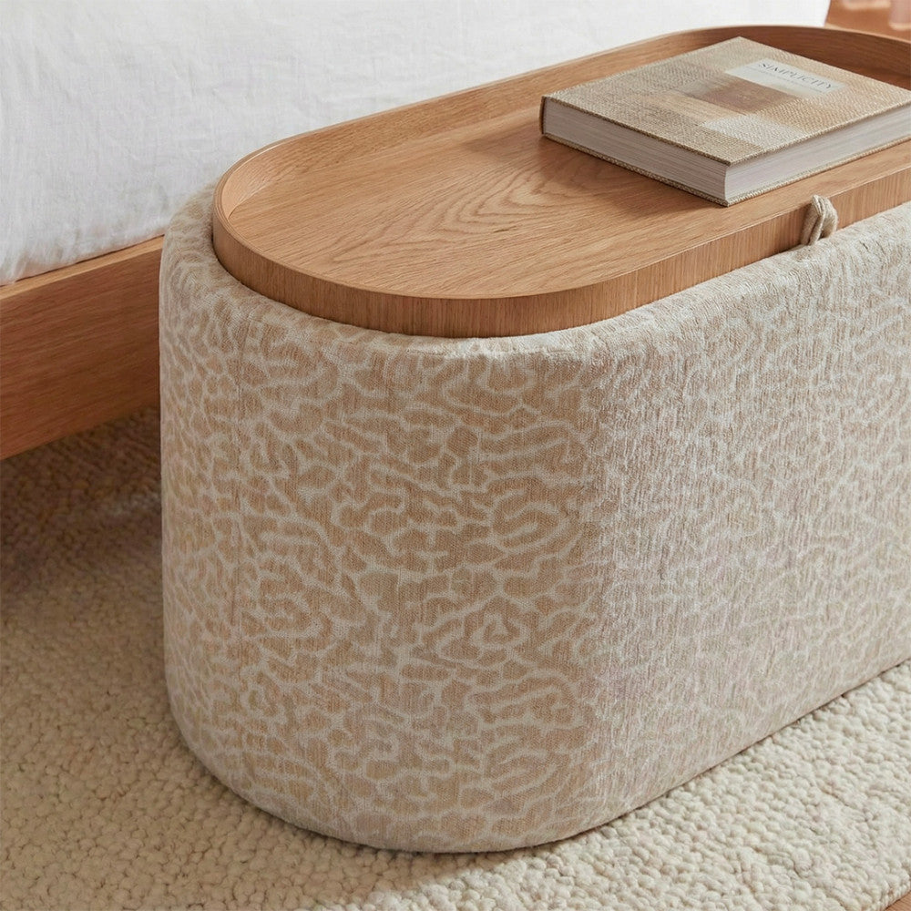 zoe-banco-ovalado-con-estampado-animal-con-tablero-y-almacenamiento-l77-cm__Beige