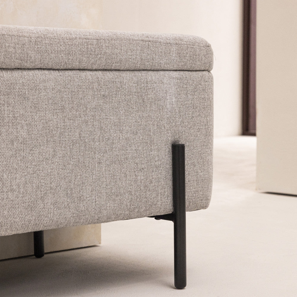 kos-banco-baul-de-tela-y-metal-l100cm__Gris claro