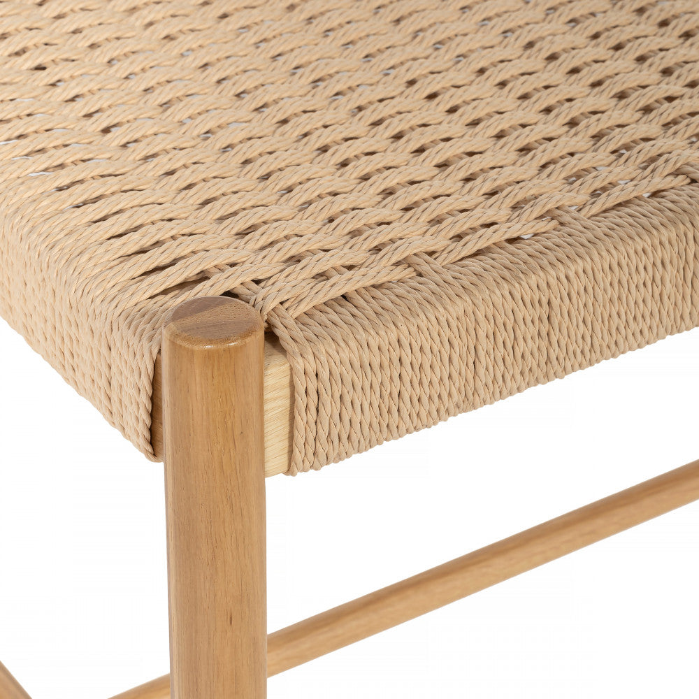 victor-banco-de-cuerda-trenzada-y-madera-l90cm__Madera clara