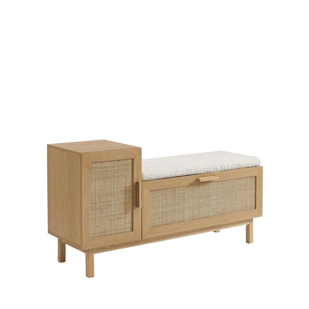 june-banco-de-entrada-con-almacenamiento-para-zapatos-de-madera-y-trenzado-l120cm__Madera clara