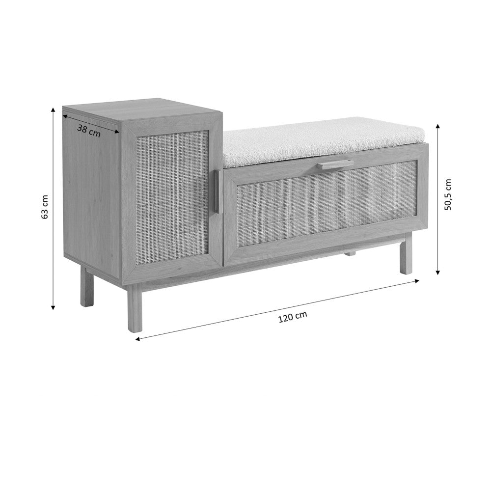 june-banco-de-entrada-con-almacenamiento-para-zapatos-de-madera-y-trenzado-l120cm__Madera clara
