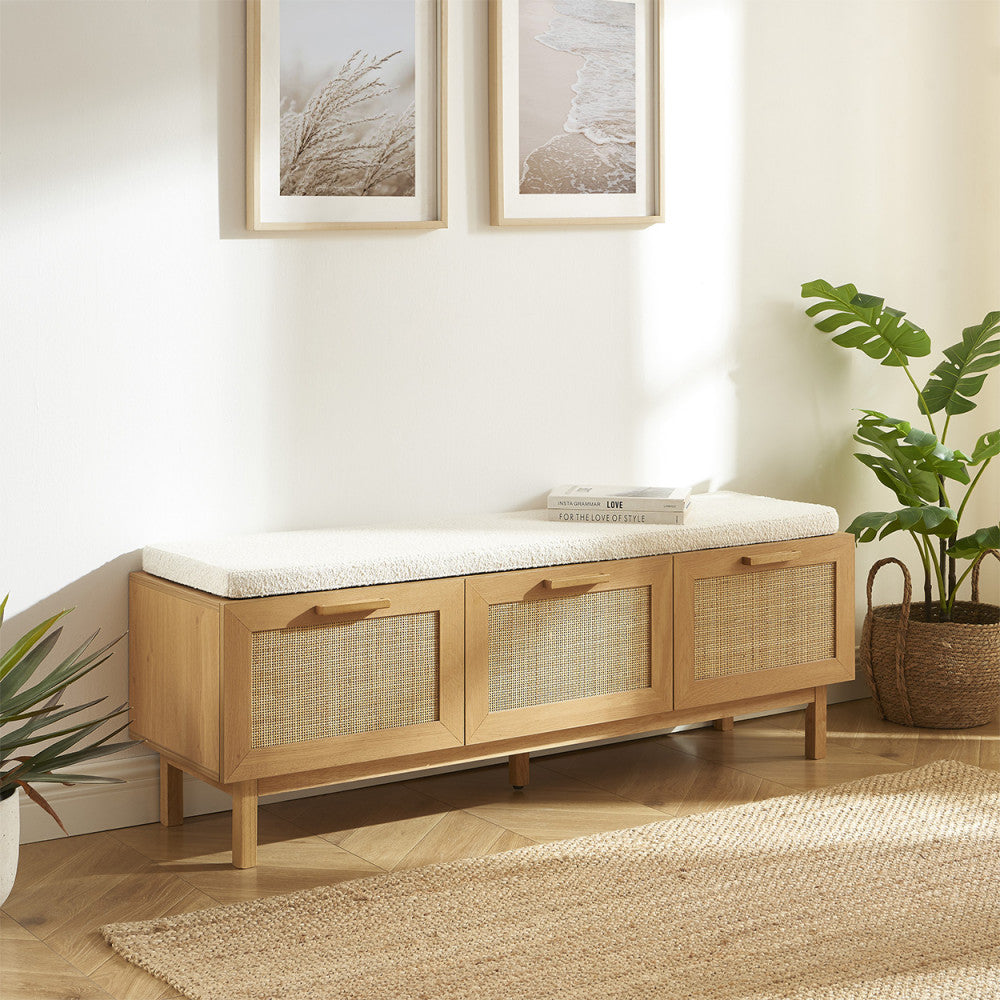 june-banco-de-entrada-con-almacenamiento-para-zapatos-de-madera-y-ratan-l140cm__Madera clara
