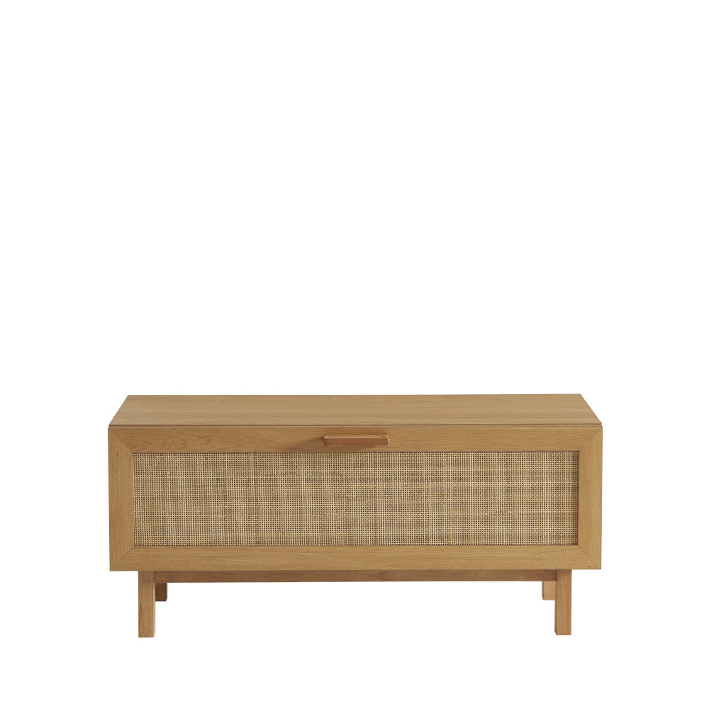 june-banco-de-entrada-con-almacenamiento-para-zapatos-de-madera-y-trenzado-l100cm__Madera clara