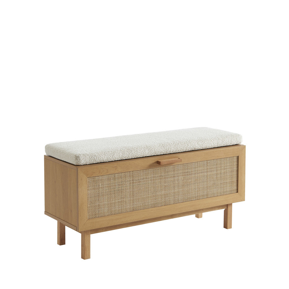 june-banco-de-entrada-con-almacenamiento-para-zapatos-de-madera-y-trenzado-l100cm__Madera clara