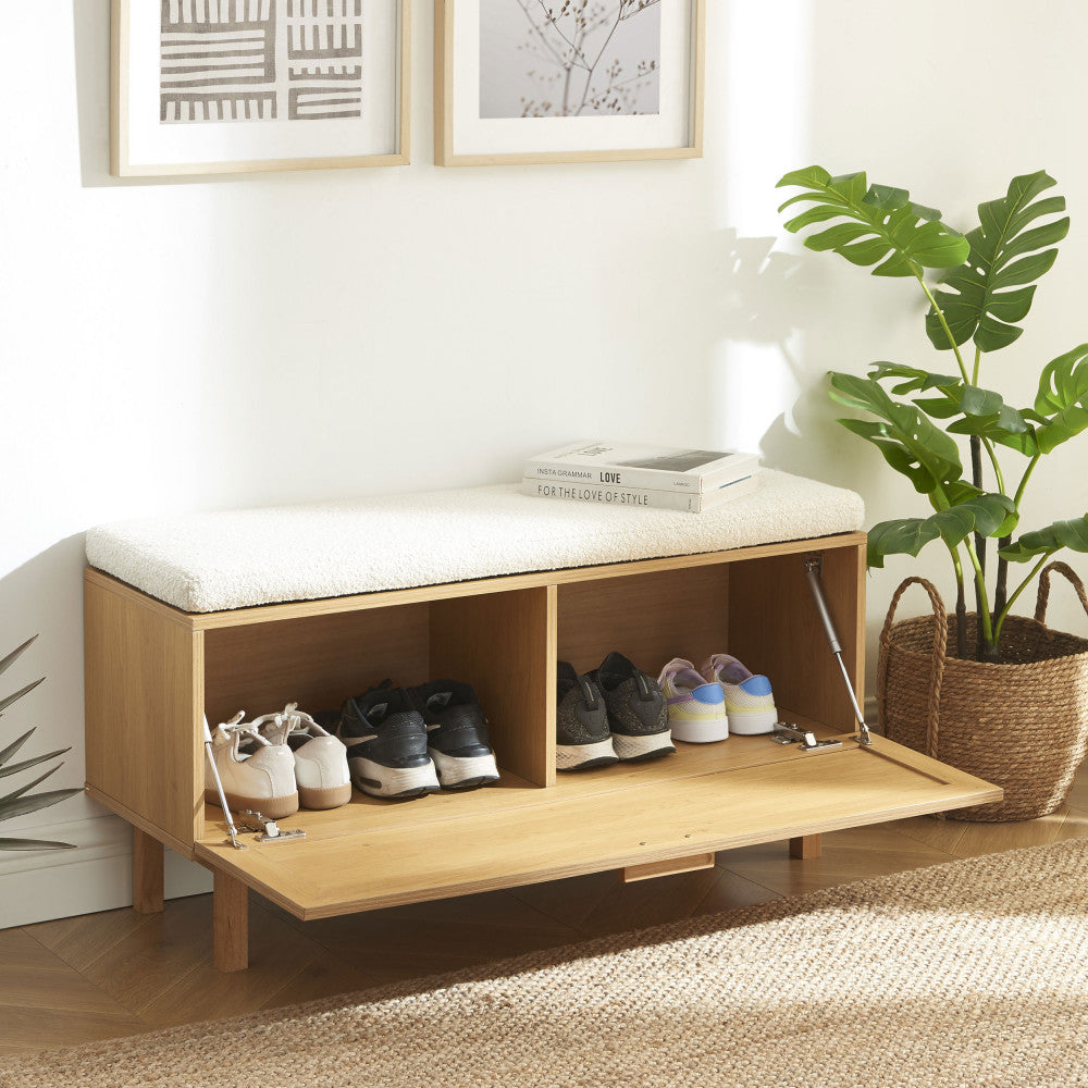 june-banco-de-entrada-con-almacenamiento-para-zapatos-de-madera-y-trenzado-l100cm__Madera clara