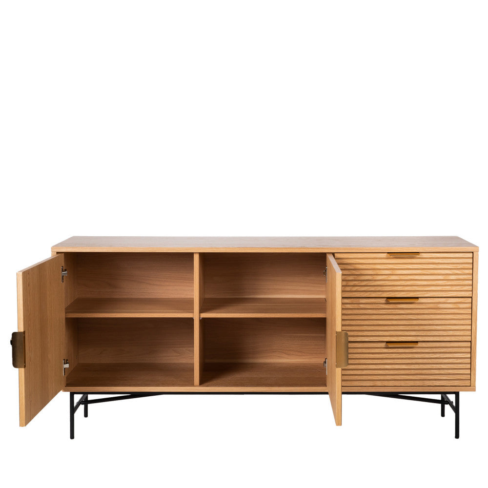 sveg-aparador-de-2-puertas-y-3-cajones-de-madera-l160cm__Madera clara