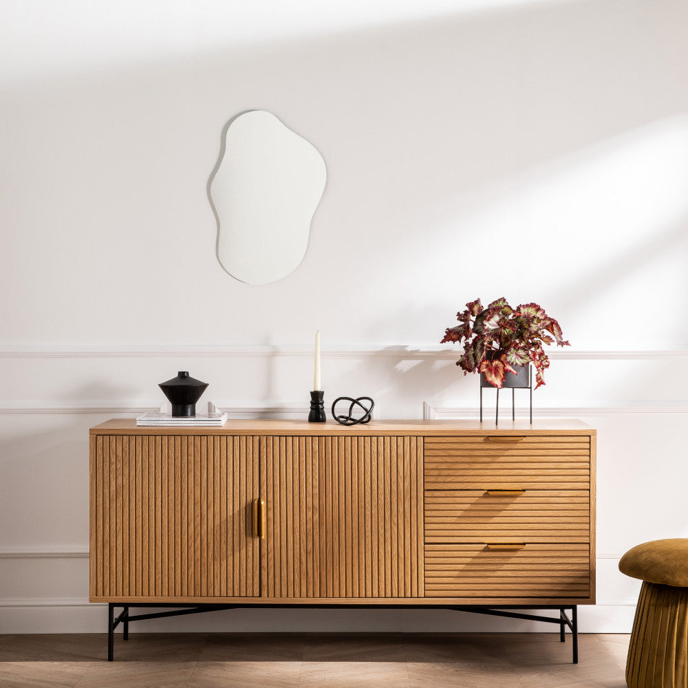 sveg-aparador-de-2-puertas-y-3-cajones-de-madera-l160cm__Madera clara