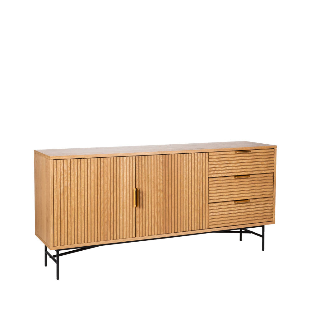 sveg-aparador-de-2-puertas-y-3-cajones-de-madera-l160cm__Madera clara
