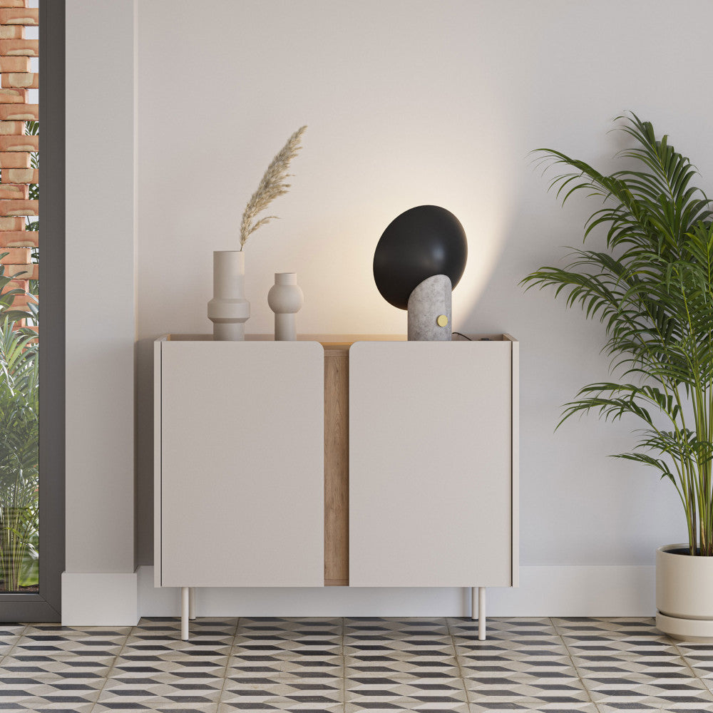 boxy-aparador-de-2-puertas-en-madera-y-metal-l100cm__Beige