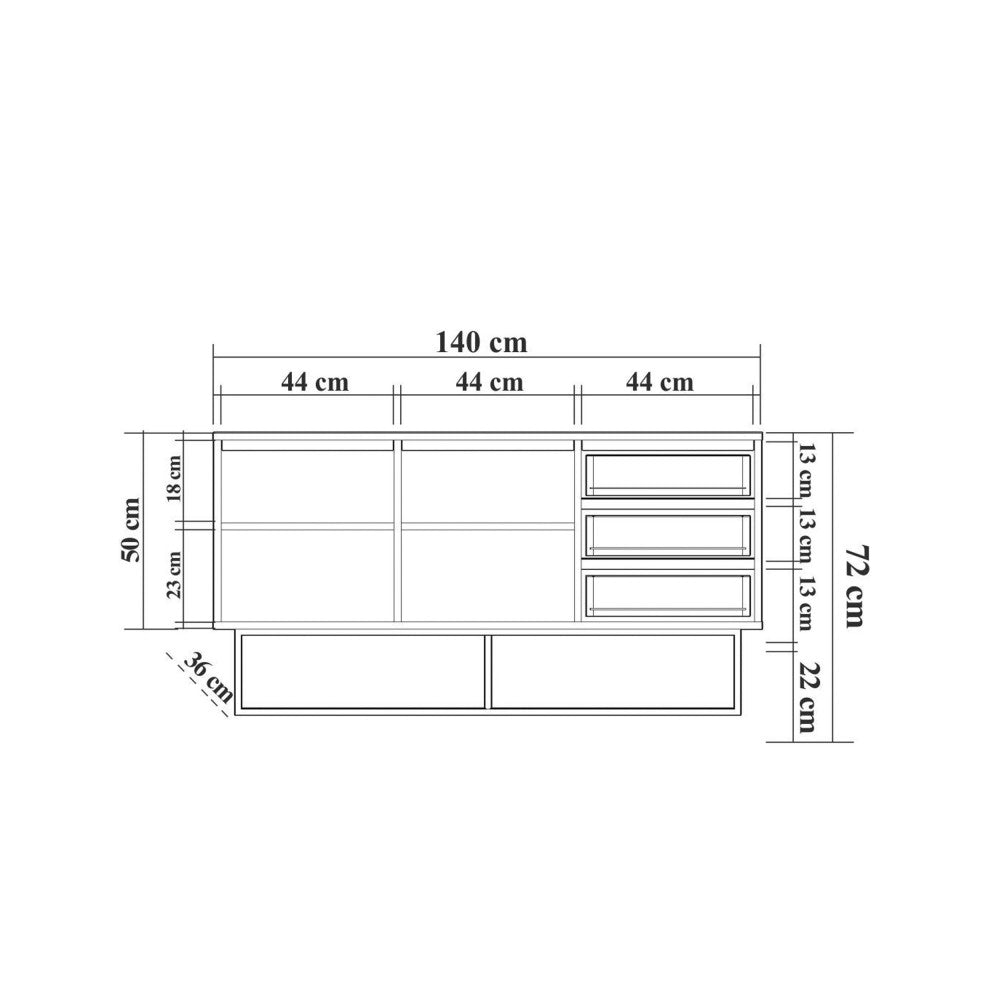roa-aparador-de-2-puertas-de-madera-y-metal-l140cm__Madera oscura