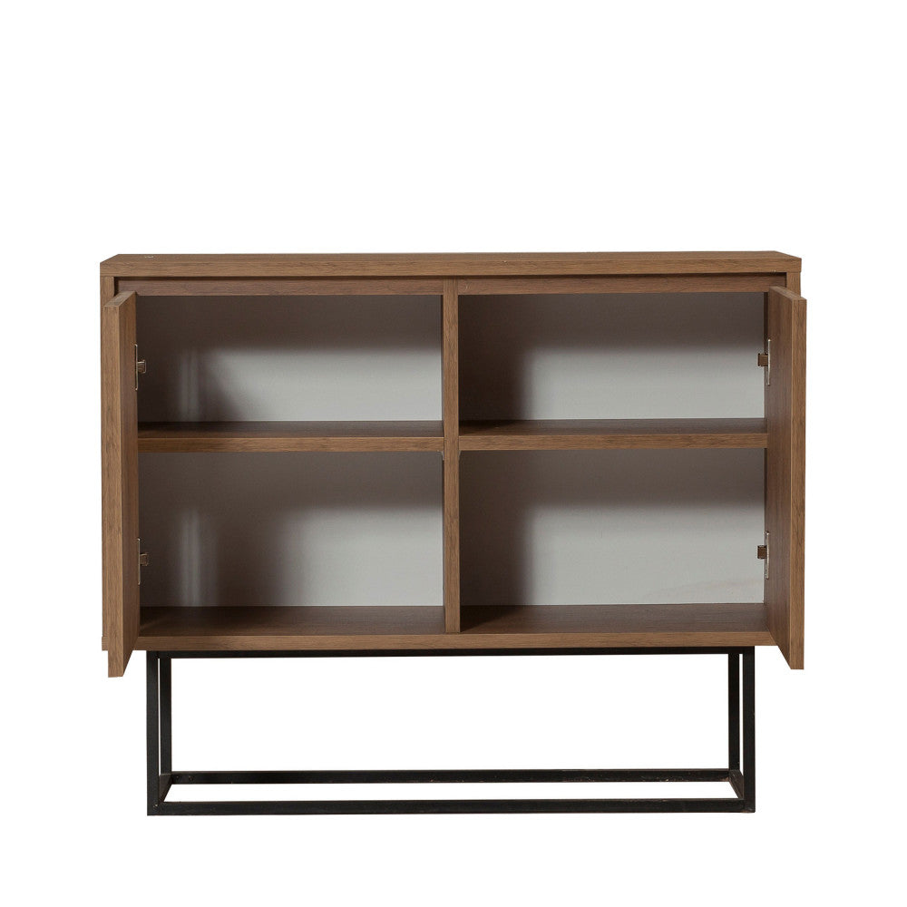 roa-aparador-de-2-puertas-de-madera-y-metal-l90cm__Madera oscura