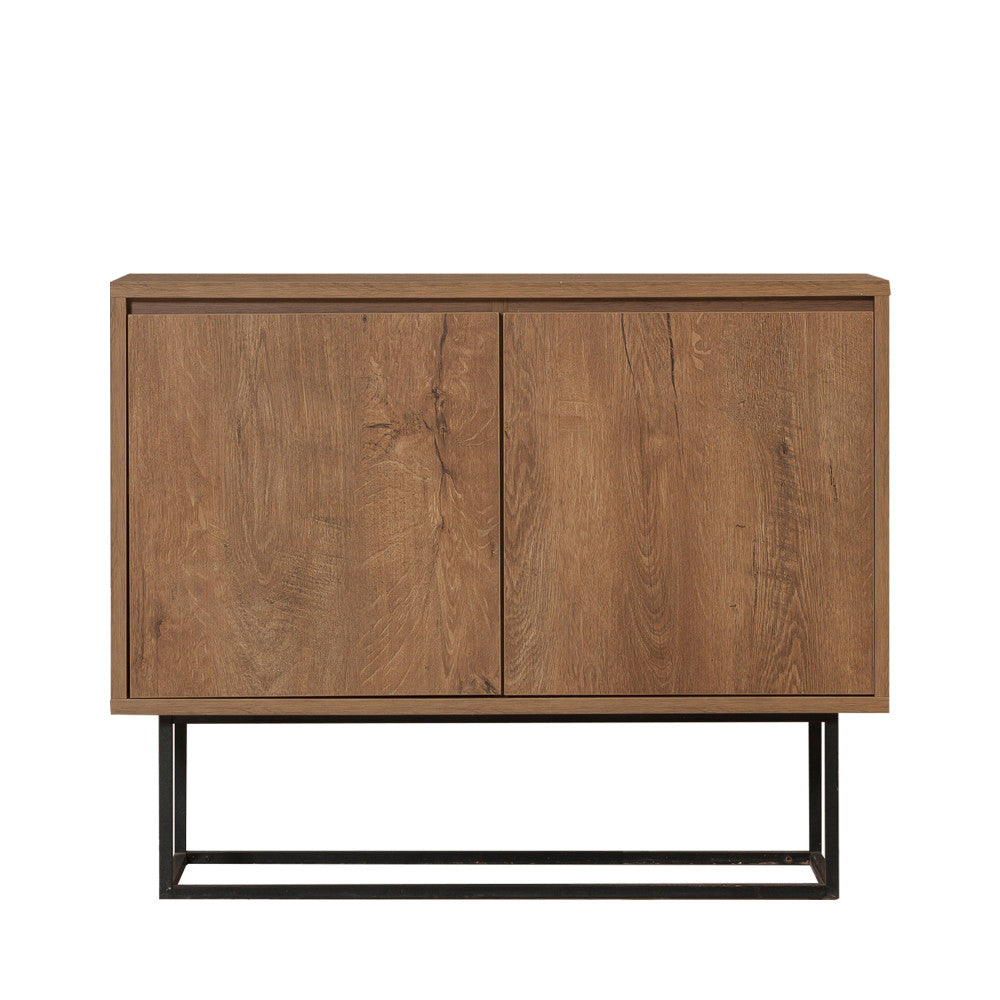 roa-aparador-de-2-puertas-de-madera-y-metal-l90cm__Madera oscura