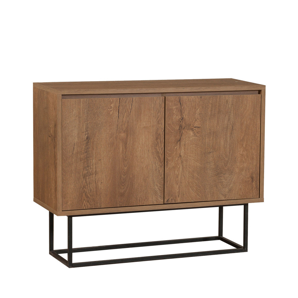 roa-aparador-de-2-puertas-de-madera-y-metal-l90cm__Madera oscura