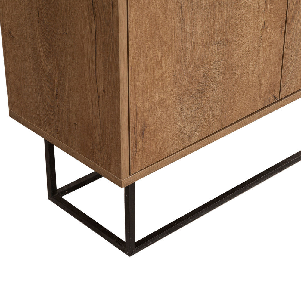 roa-aparador-de-2-puertas-de-madera-y-metal-l90cm__Madera oscura