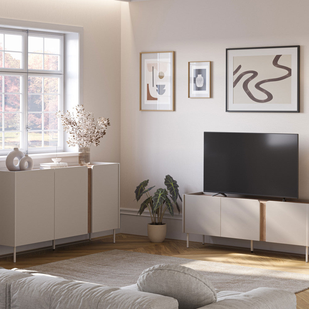 boxy-aparador-de-3-puertas-de-madera-y-metal-l150cm__Beige
