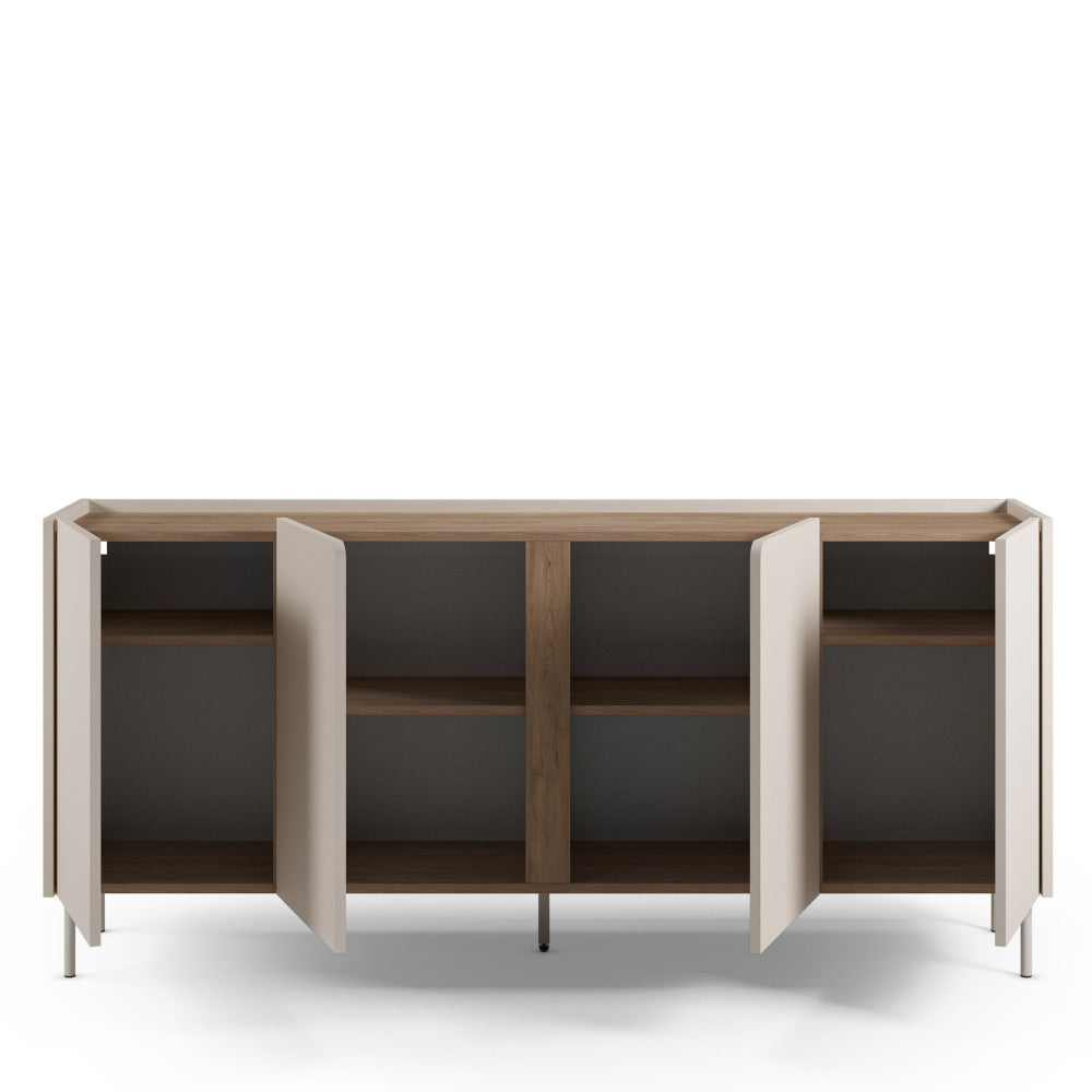 boxy-aparador-de-4-puertas-en-madera-y-metal-l180cm__Beige