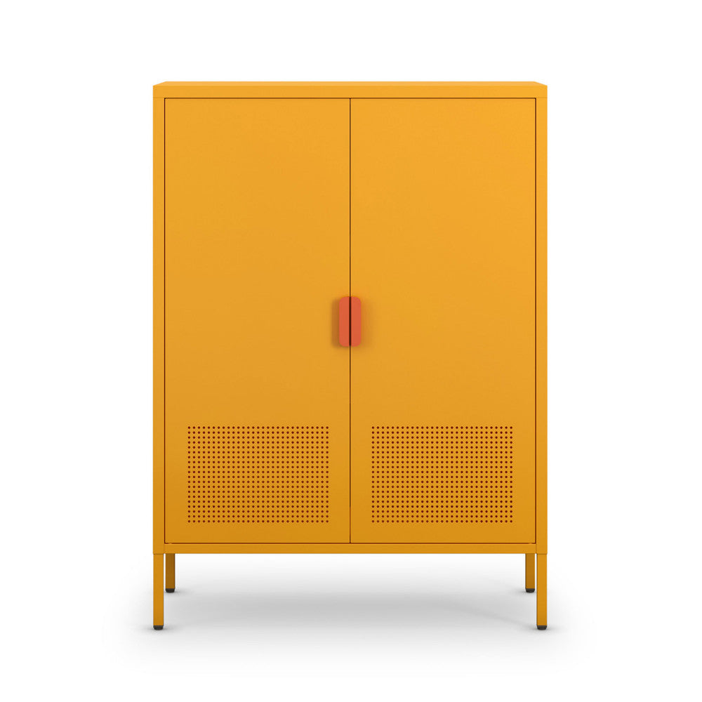 adel-aparador-alto-de-2-puertas-de-metal-h110cm__Naranja Imagen