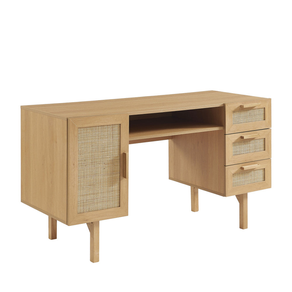 june-escrito-con-1-puerta-3-cajones-de-madera-y-ratan-l135cm__Madera clara
