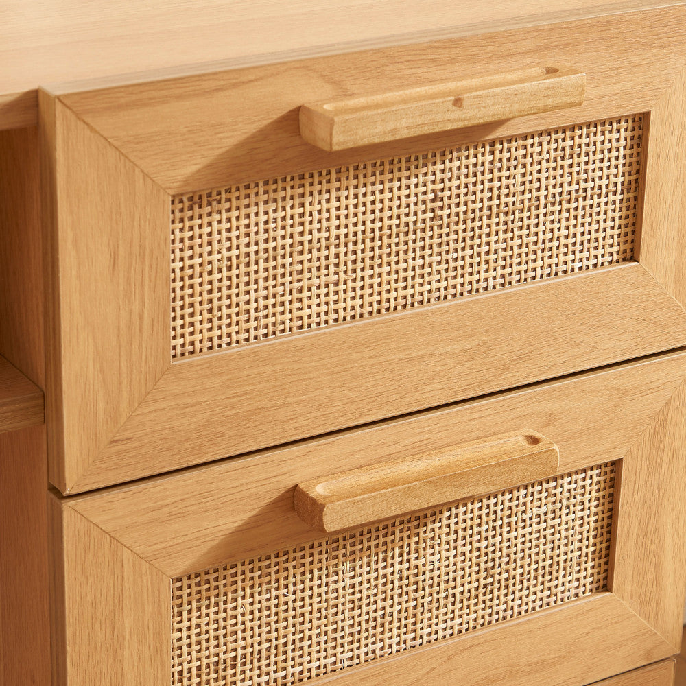 june-escrito-con-1-puerta-3-cajones-de-madera-y-ratan-l135cm__Madera clara