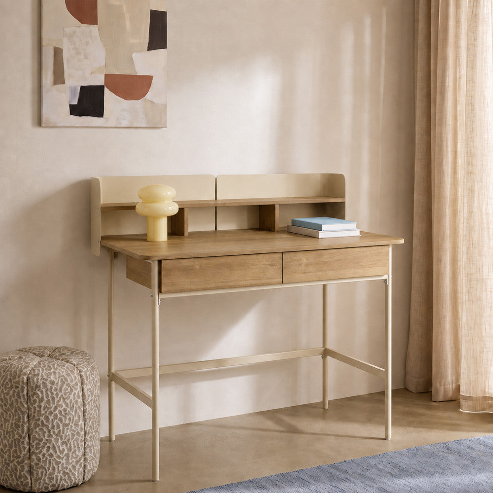 paco-escritorio-de-2-cajones-en-madera-y-metal-l100cm__Beige