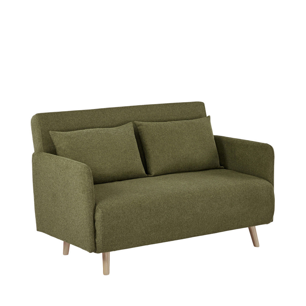 belushi-sofa-cama-de-2-plazas-en-tela-l120cm__Verde oliva Imagen