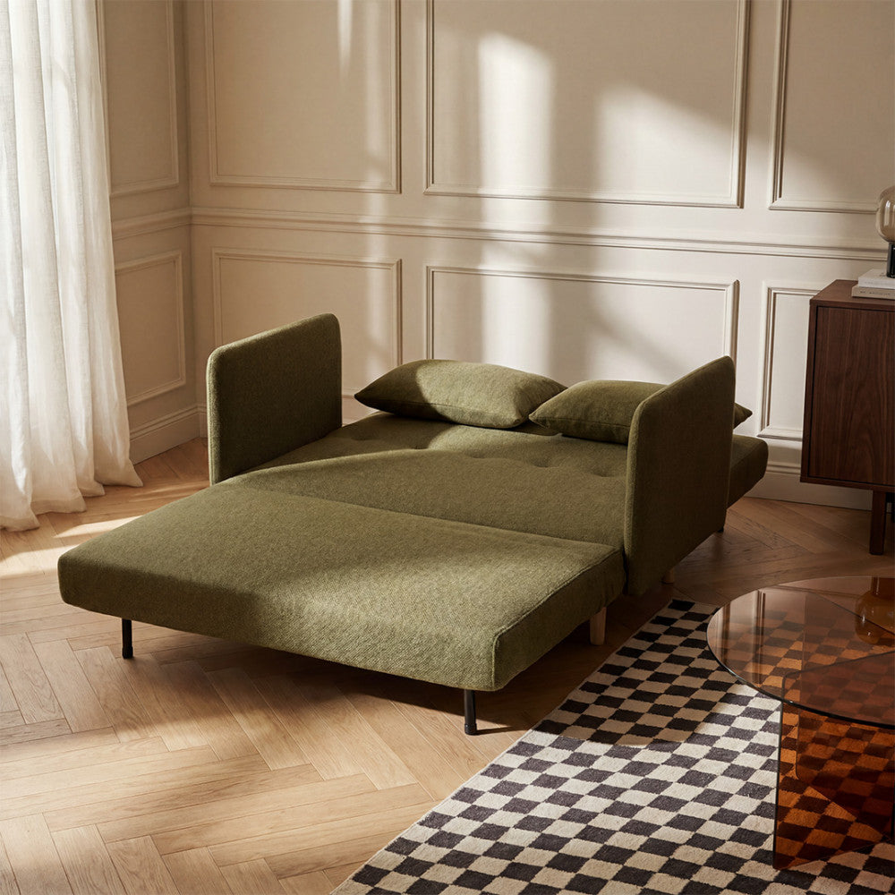 belushi-sofa-cama-de-2-plazas-en-tela-l120cm__Verde oliva