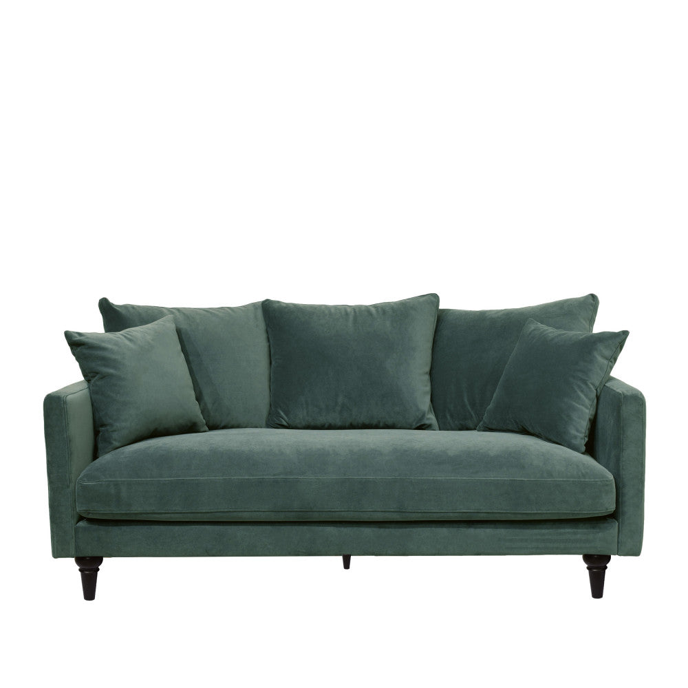 villabon-sofa-de-3-plazas-en-terciopelo-con-patas-torneadas__Verde eucalipto