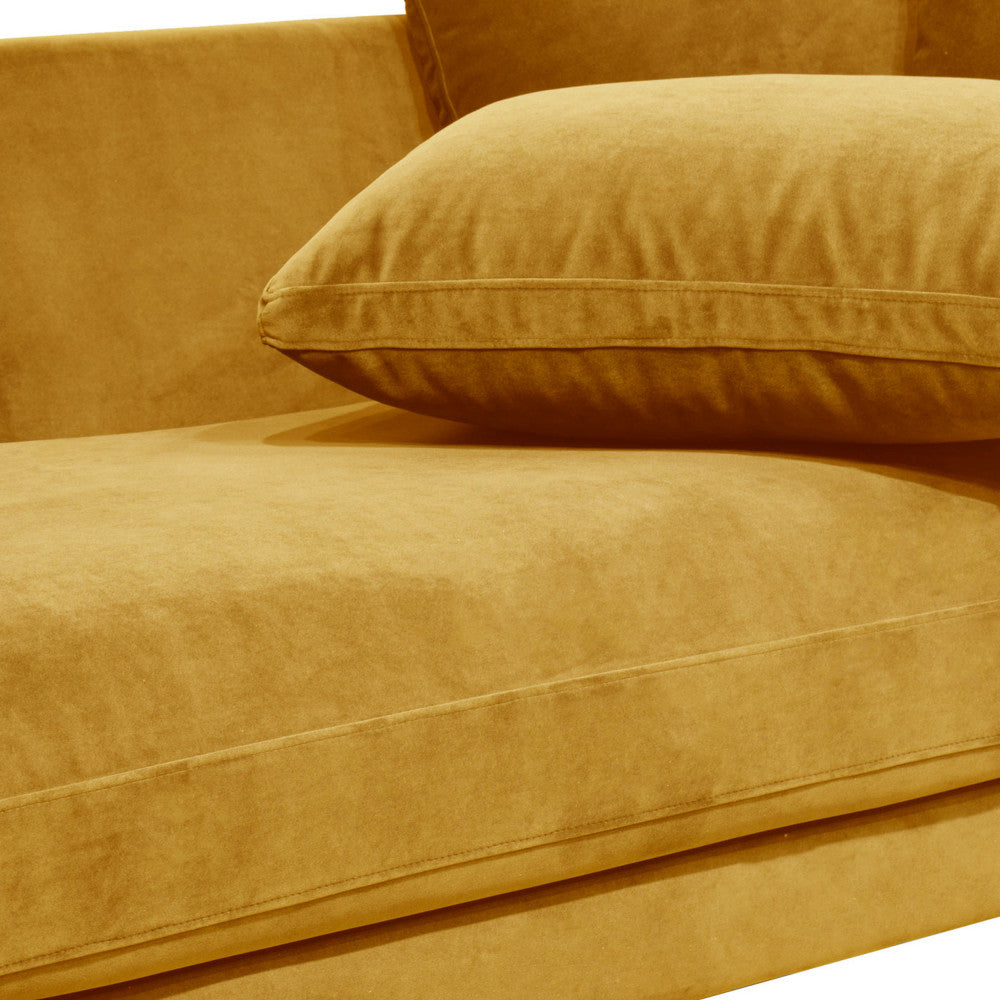 villabon-sofa-de-3-plazas-en-terciopelo-con-patas-torneadas__Amarillo mostaza