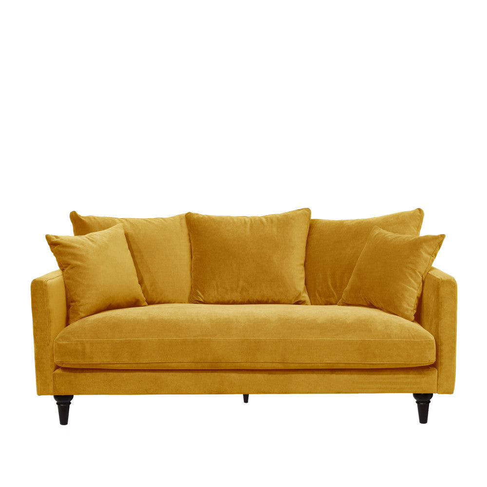 villabon-sofa-de-3-plazas-en-terciopelo-con-patas-torneadas__Amarillo mostaza