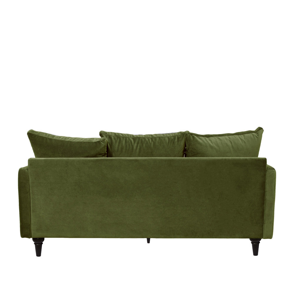 villabon-sofa-de-3-plazas-en-terciopelo-con-patas-torneadas__Verde oliva