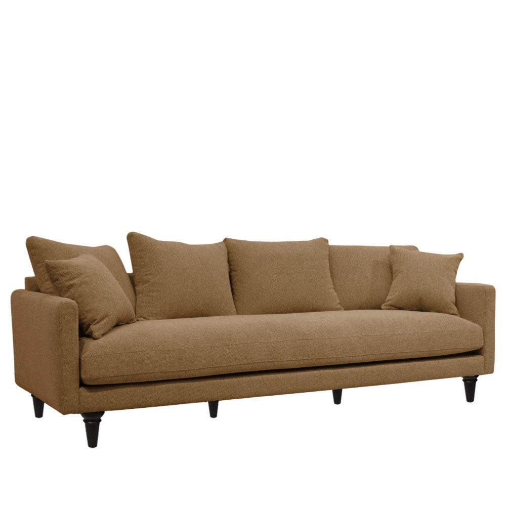villabon-sofa-de-4-plazas-en-tejido-con-patas-torneadas__Caramelo moteado