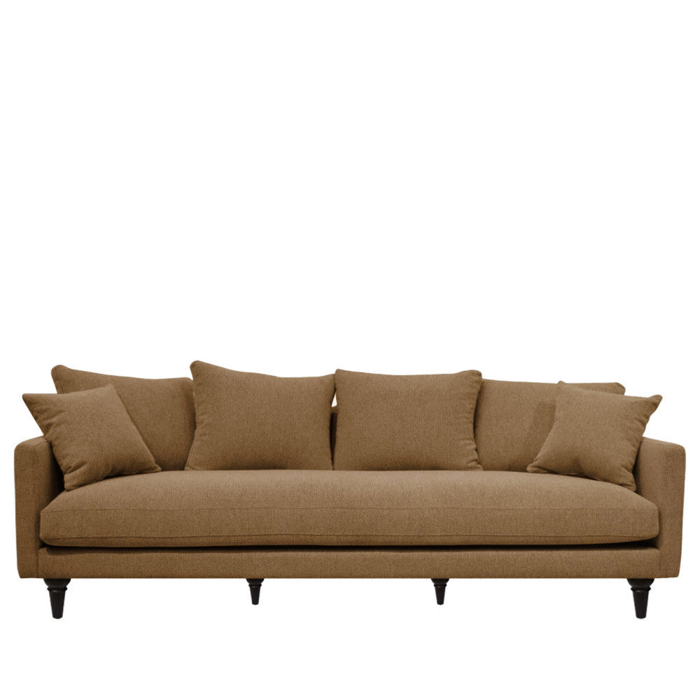 villabon-sofa-de-4-plazas-en-tejido-con-patas-torneadas__Caramelo moteado