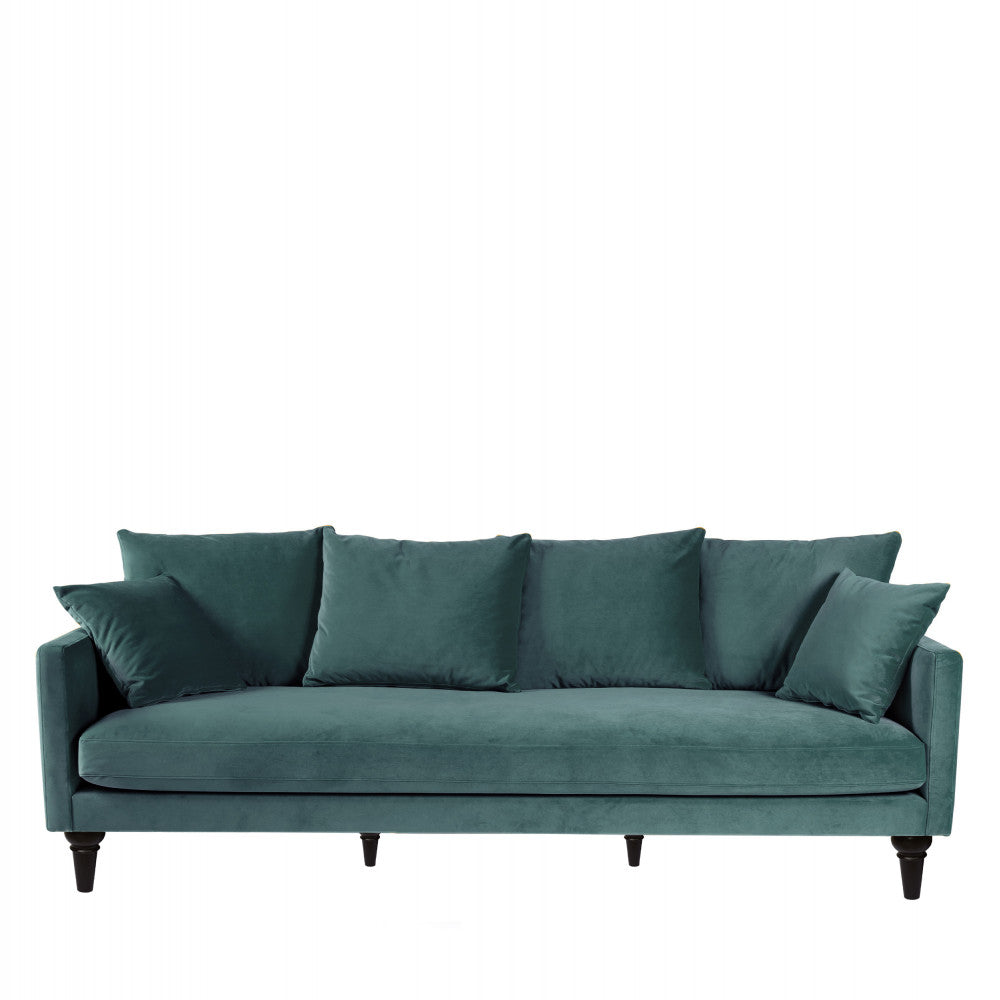 villabon-sofa-de-4-plazas-en-terciopelo-con-patas-torneadas__Verde eucalipto