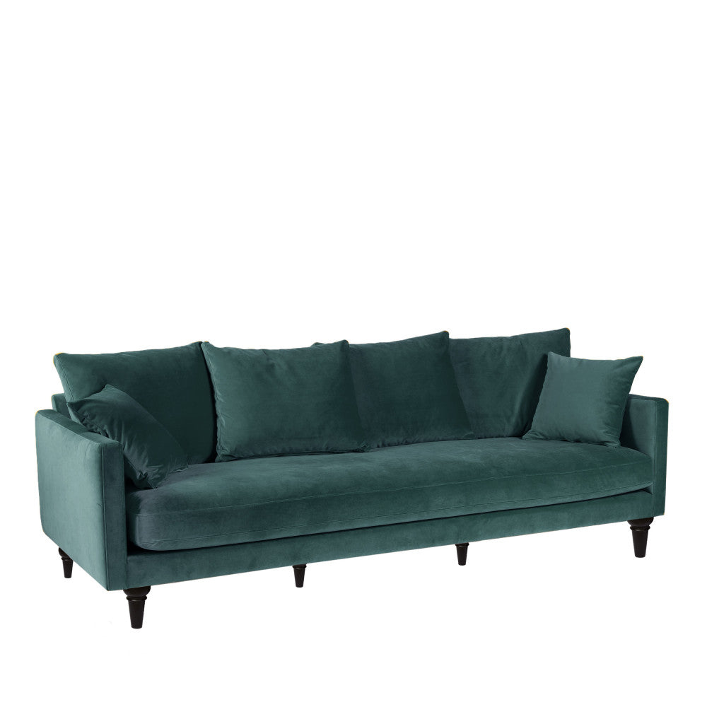 villabon-sofa-de-4-plazas-en-terciopelo-con-patas-torneadas__Verde eucalipto