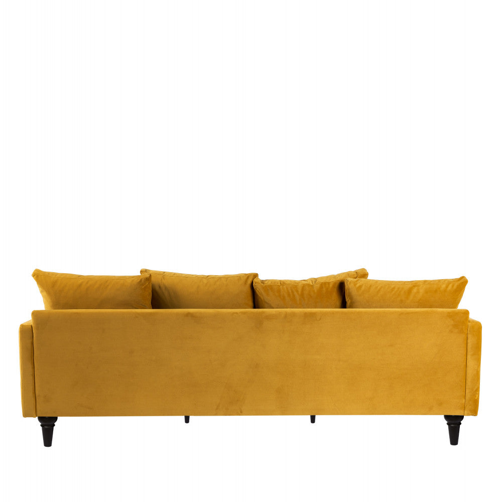 villabon-sofa-de-4-plazas-en-terciopelo-con-patas-torneadas__Amarillo mostaza