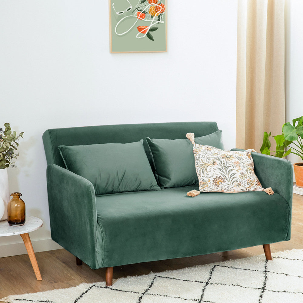 belushi-sofa-cama-de-2-plazas-en-terciopelo-l120cm__Verde bosque