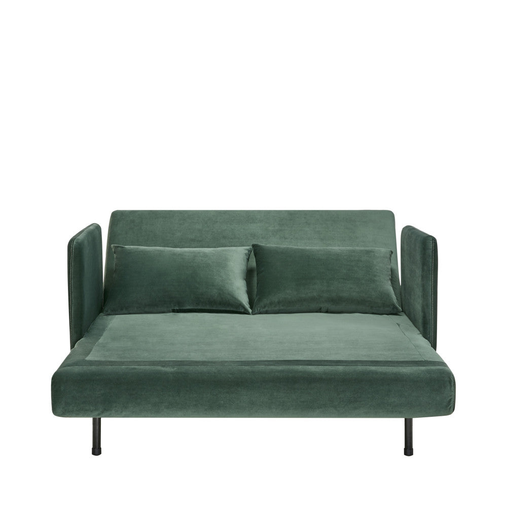 belushi-sofa-cama-de-2-plazas-en-terciopelo-l120cm__Verde bosque