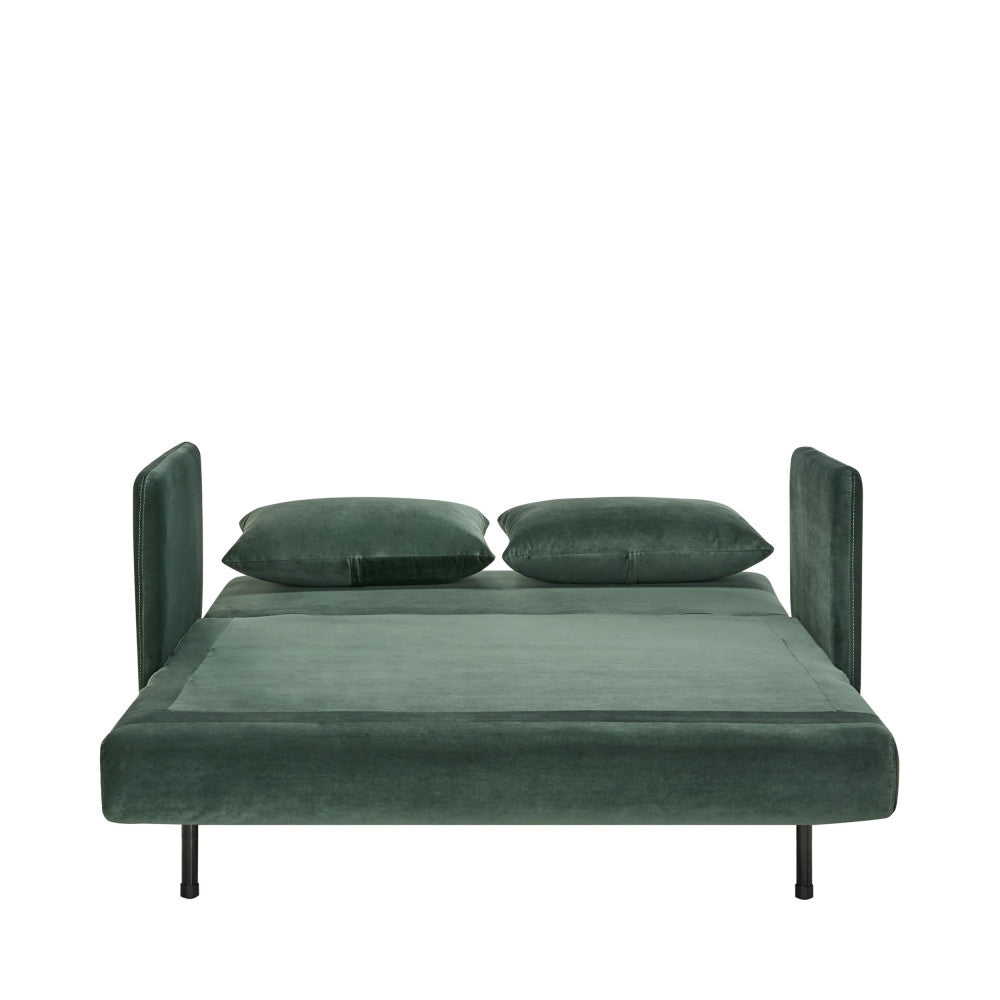 belushi-sofa-cama-de-2-plazas-en-terciopelo-l120cm__Verde bosque