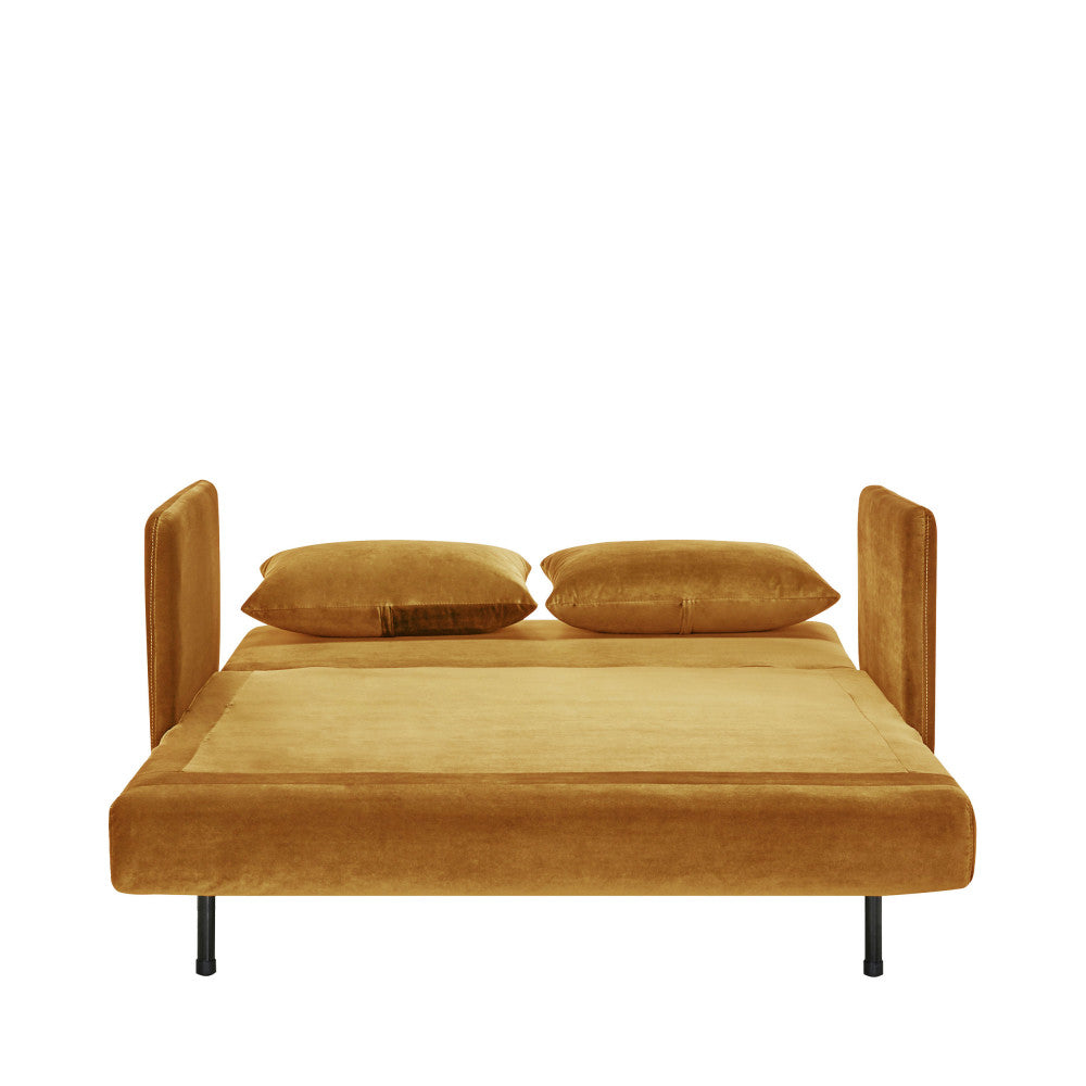 belushi-sofa-cama-de-2-plazas-en-terciopelo-l120cm__Amarillo mostaza