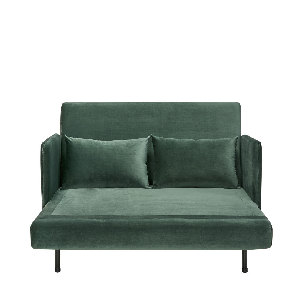 belushi-sofa-cama-de-2-plazas-en-terciopelo-l120cm__Verde bosque