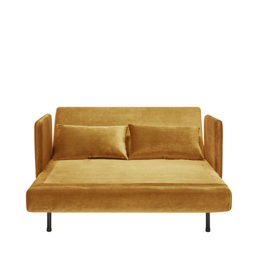 belushi-sofa-cama-de-2-plazas-en-terciopelo-l120cm__Amarillo mostaza