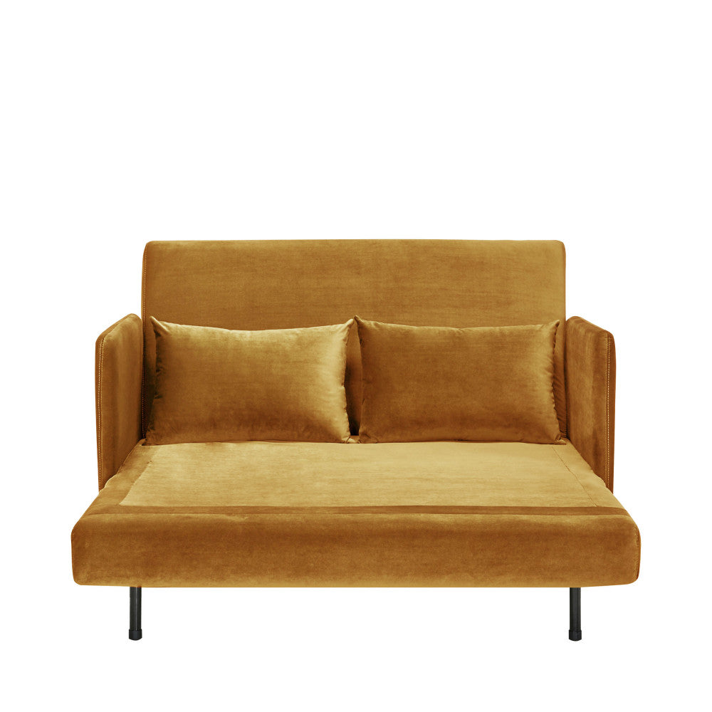 belushi-sofa-cama-de-2-plazas-en-terciopelo-l120cm__Amarillo mostaza
