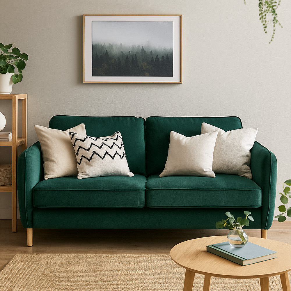 vornay-sofa-cama-express-de-3-plazas-en-terciopelo__Verde eucalipto