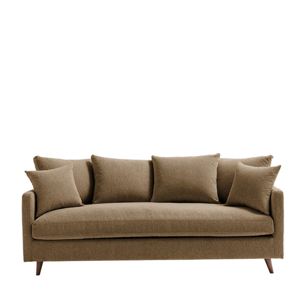 villabon-sofa-cama-de-3-plazas-en-tejido-con-patas-de-madera-oscura__Caramelo moteado