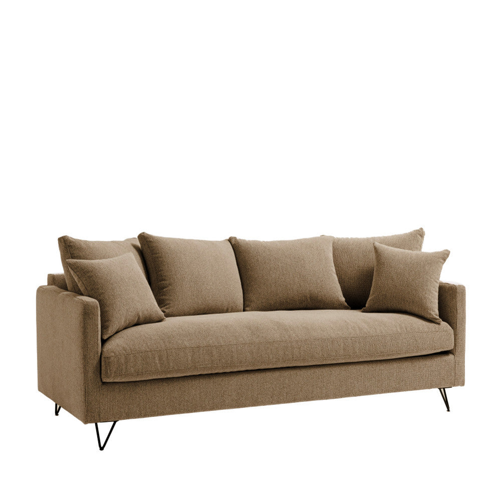 villabon-sofa-cama-de-3-plazas-en-tela-con-patas-metalicas-de-horquilla-negro__Caramelo moteado