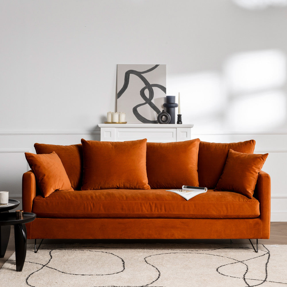villabon-sofa-cama-de-3-plazas-en-terciopelo-con-patas-metalicas-de-horquilla-negras__Óxido