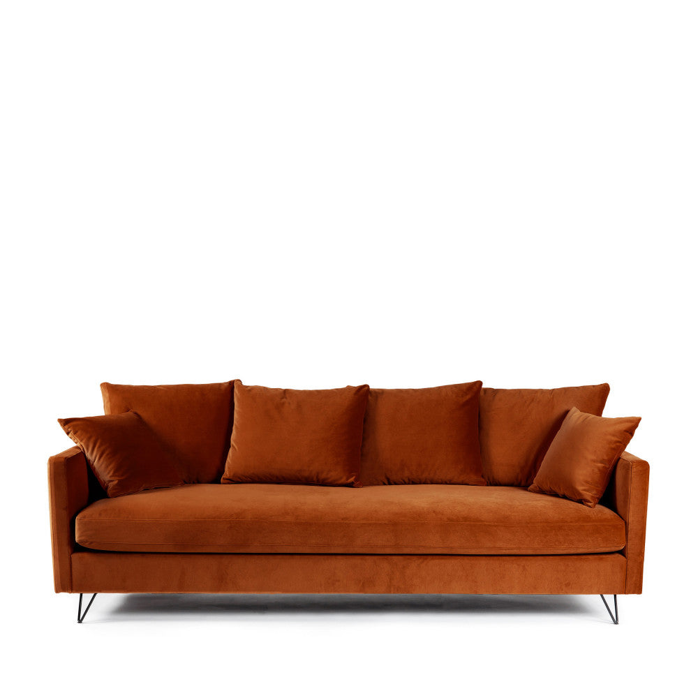 villabon-sofa-cama-de-3-plazas-en-terciopelo-con-patas-metalicas-de-horquilla-negras__Óxido