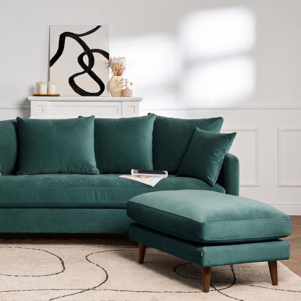 villabon-sofa-cama-de-3-plazas-en-terciopelo-con-patas-de-madera-oscura__Verde eucalipto